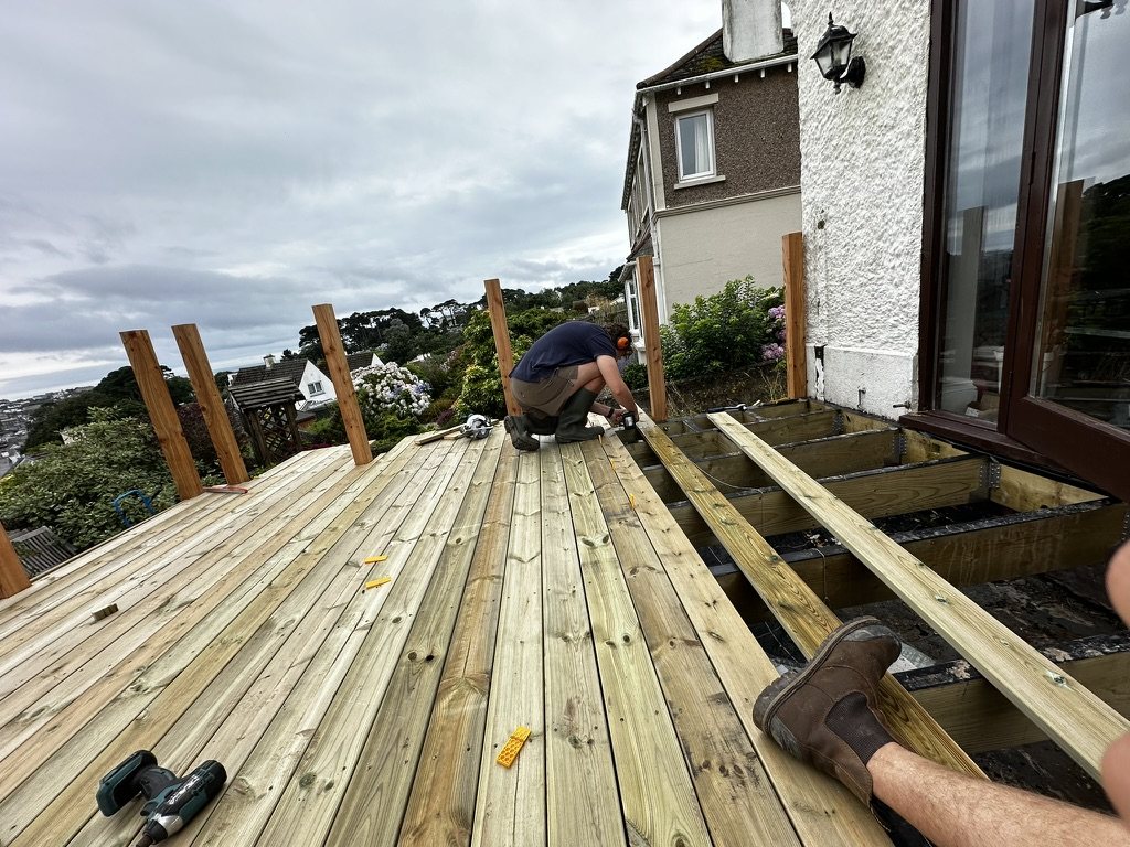 Deck boards going down